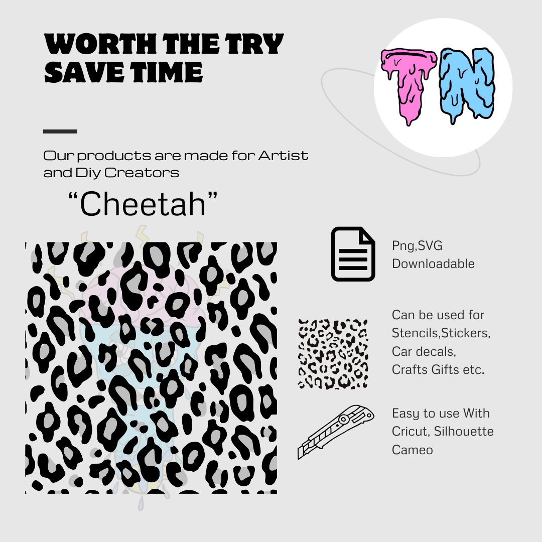 Cheetah digital download PNG file