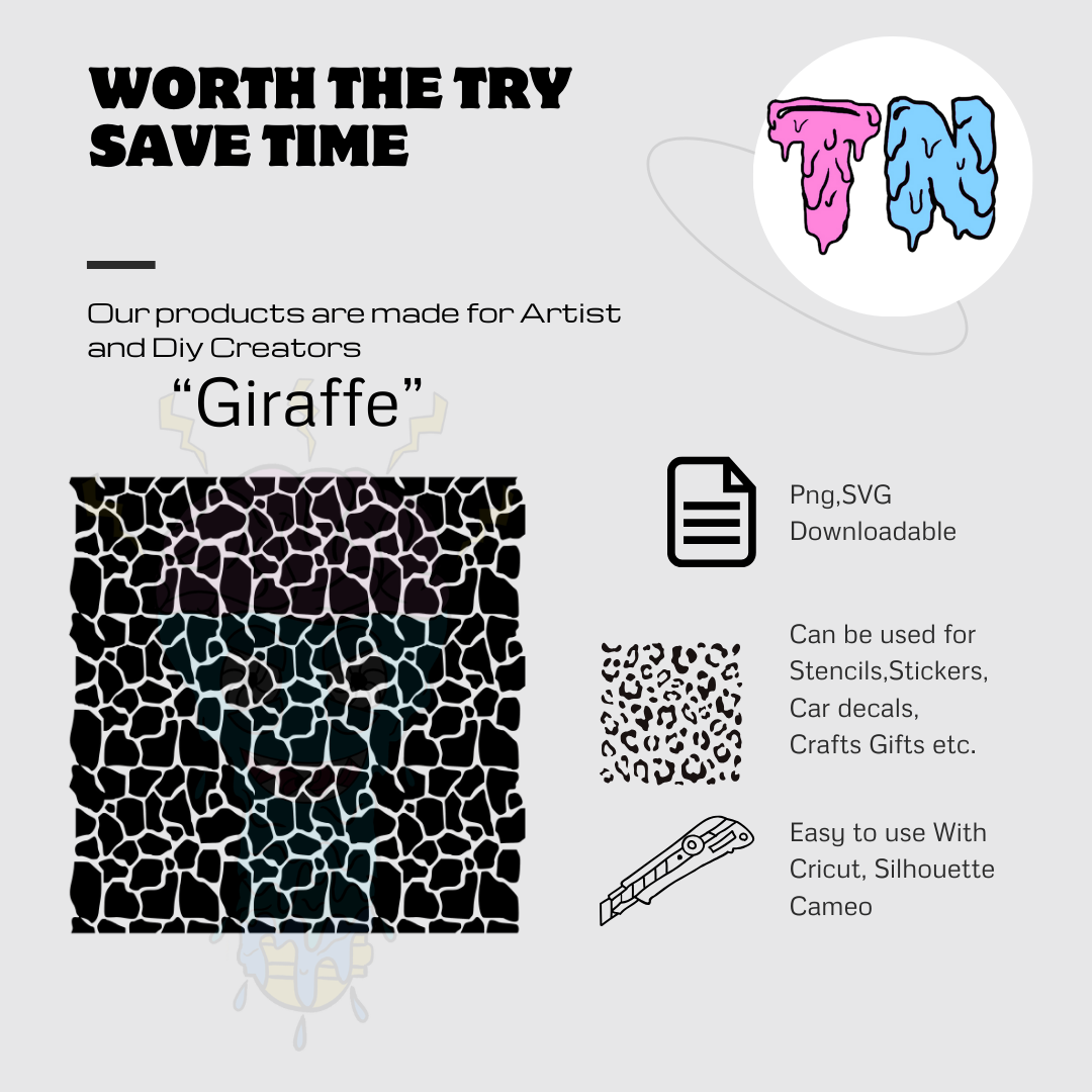 Giraffe digital download PNG file