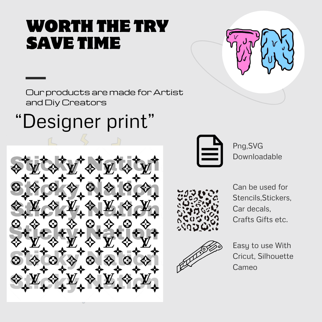 Designer stencil DOWNLOADABLE PNG Vector