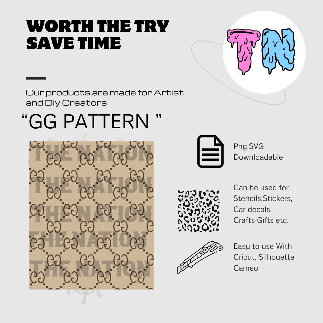 GG Designer stencil PNG Vector